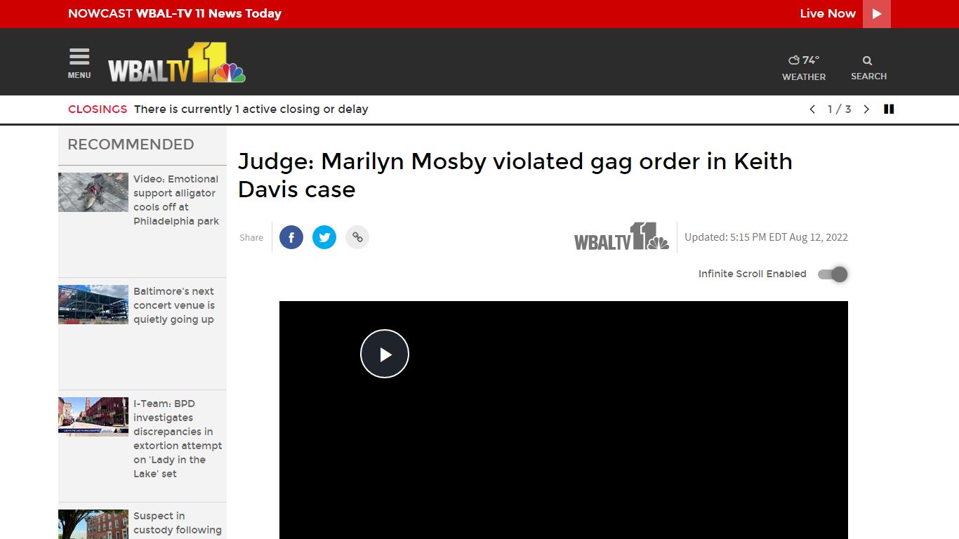 Judge: Marilyn Mosby violated gag order in Keith Davis case